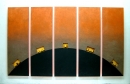 Franziska Schemel, Ohne Titel, 2010, 160 x 270 cm, Acryl, Pigmente, Sand, Holz, Fotografie (UltraSecP),Werknr. 170, 