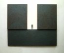 Franziska Schemel, Ohne Titel, 2009, 120 x 130 cm, Acryl, Pigmente, Holz, Leinwand, Fotografie (UltraSecP), Werknr. 154, 