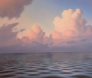 Michael Kraehmer, "Wolken und Meer VI" (2008) 80x95cm, Harz�l-Lasur auf MDF-Platte, 