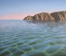 Michael Kraehmer, "Reflexe IV" (2007),85x100cm,Harz�l-Lasur auf MDF-Platte, 