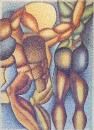 Patrick Egarter, studie m, 04-2003, "pixelismus" - ca. 104.000 gemalte pixel, acryl auf leinwand, 113 * 156 cm.
, 