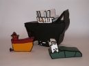 Philip Emde, Titel: virginian , Schiff rotgelb , Schiff gr�nwei�
Technik: Ojekte aus Holzpappe
Gr��e:
virginian:             H�he 46cm / Breite 55cm /Tiefe 20cm
Schiff rotgelb:      H�he 21cm / Breite 30cm / Tiefe 5cm
Schiff gr�nwei�:   H�he 20cm / Breite 39cm / Tiefe 15cm
Kontact: philipemde@web.de
Mehr unter: http://www.flickr.com/photos/philipemde, 