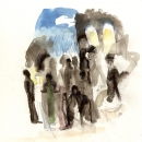 Susanne S. Schick, Illustration zum K�nstlerbuch `Sonne Gold` (2010), 30x30cm, Aquarell, 